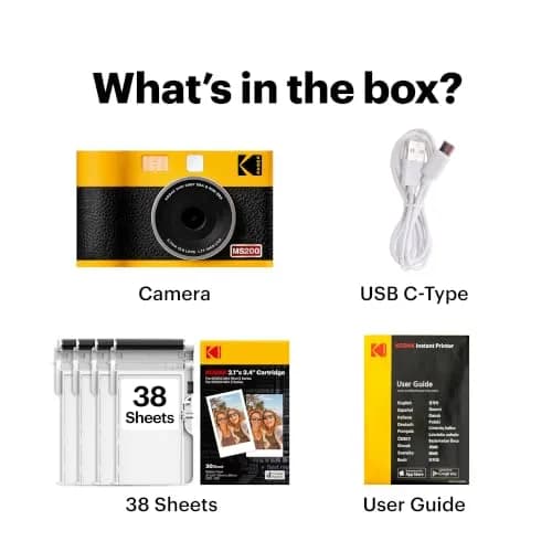 KODAK Mini Shot 2 ERA Instant Camera & Photo Printer 2x3" (Black, 38 Sheets) | Genuine 4PASS Dye-Sublimation Printing thumbnail 7