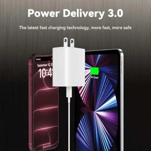 Ubearkk iPhone 18/17/16/15 Pro Max Charger 20W 10 FT USB C Cable | Fast Charging & Long Cord thumbnail 4