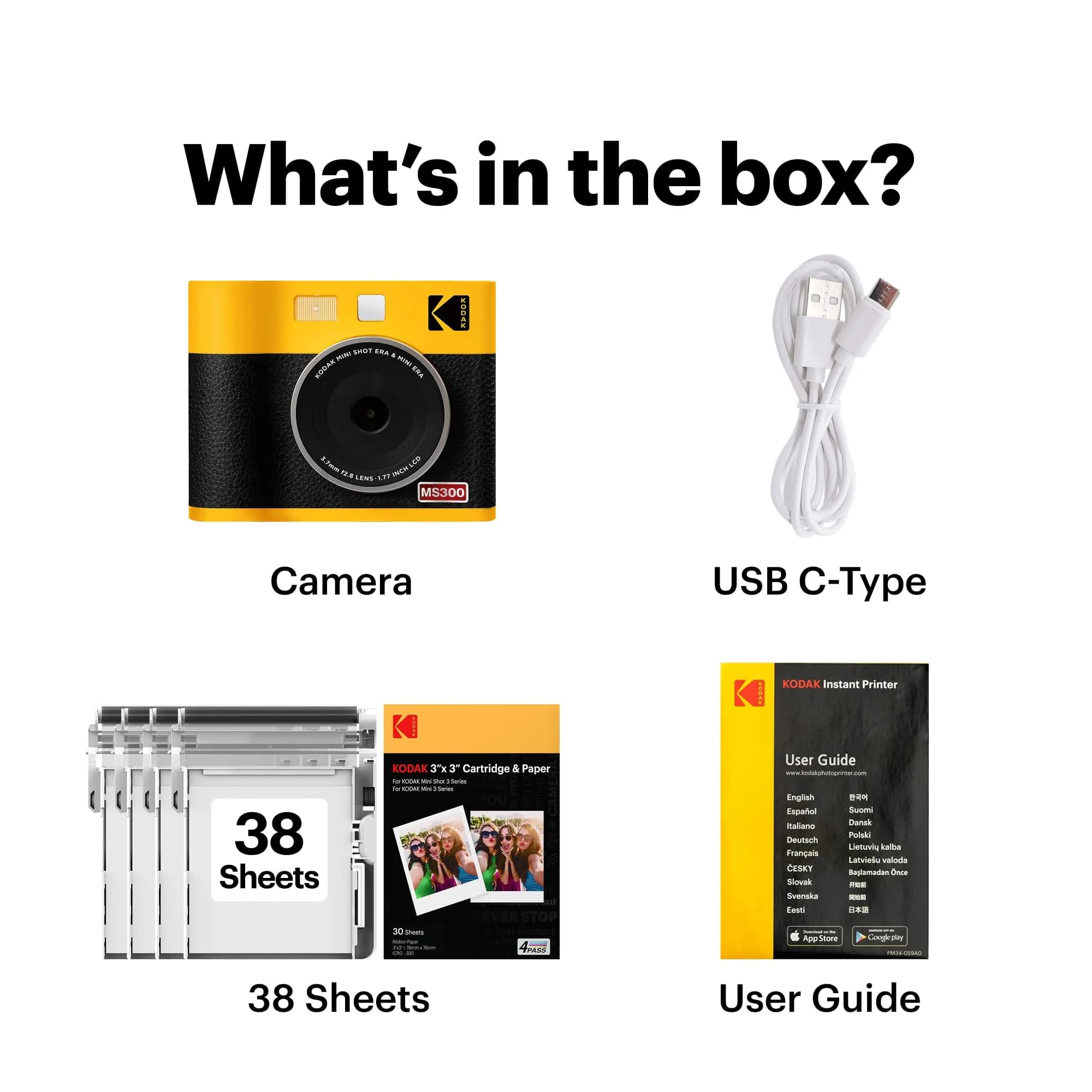 KODAK Mini Shot 3 ERA Instant Camera & Photo Printer, Black | 3x3" Prints, 13MP, Bluetooth - view 8