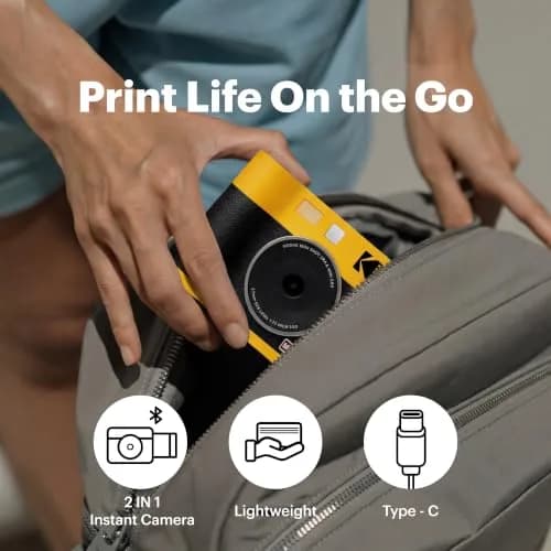 KODAK Mini Shot 3 ERA Instant Camera & Photo Printer, Black | 3x3" Prints, 13MP, Bluetooth thumbnail 9