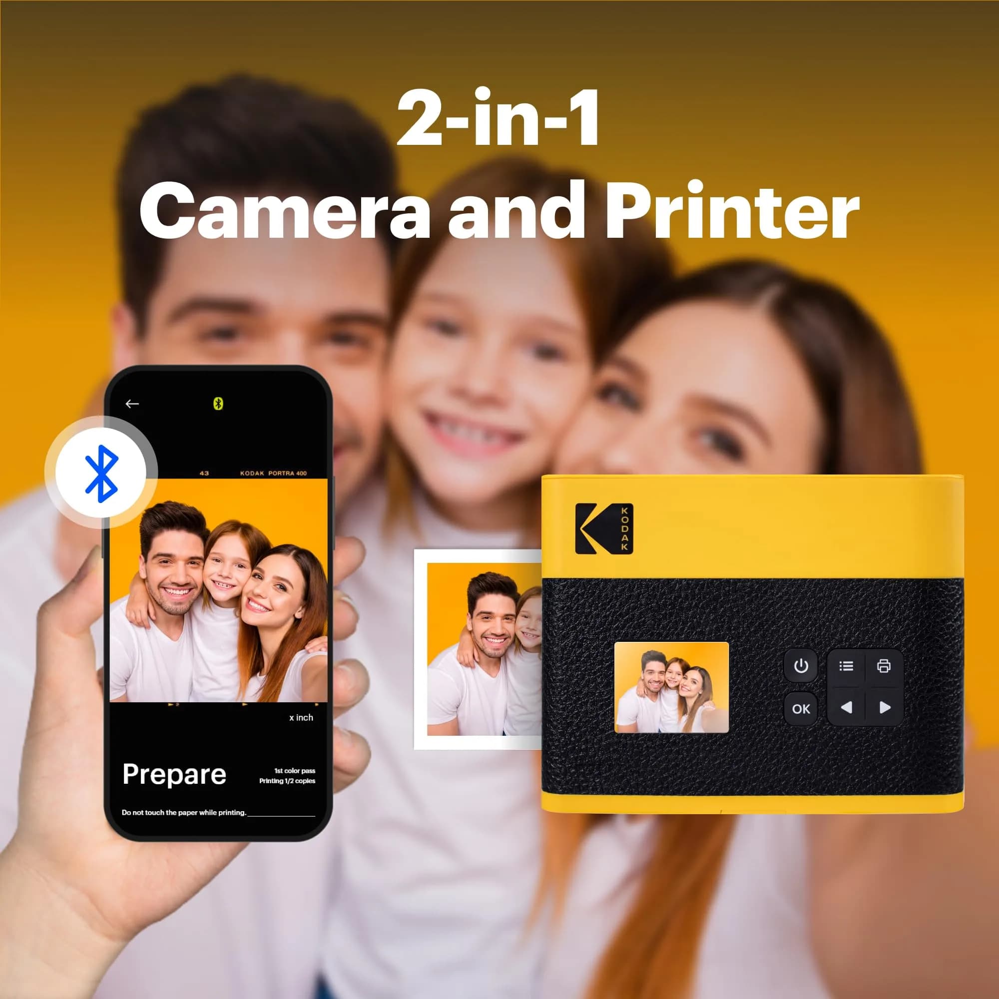 KODAK Mini Shot 3 ERA Instant Camera & Photo Printer, Black | 3x3" Prints, 13MP, Bluetooth - view 2