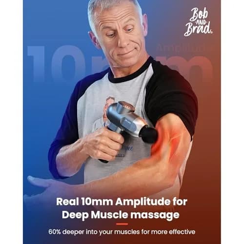 BOB AND BRAD C2 Pro Percussion Massage Gun with Heat & Cold Therapy, 1.5 lbs Mini Massage Gun | Deep Tissue Back Massager for Athletes thumbnail 4