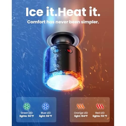 BOB AND BRAD C2 Pro Percussion Massage Gun with Heat & Cold Therapy, 1.5 lbs Mini Massage Gun | Deep Tissue Back Massager for Athletes thumbnail 2
