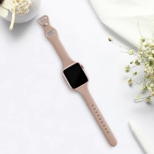 Drimobiuty Slim Thin Silicone Sport Watch Band Compatible with Apple Watch Series 1-11, Ultra, SE 38mm-49mm | Water-Resistant, Breathable, Water Resistant thumbnail 2