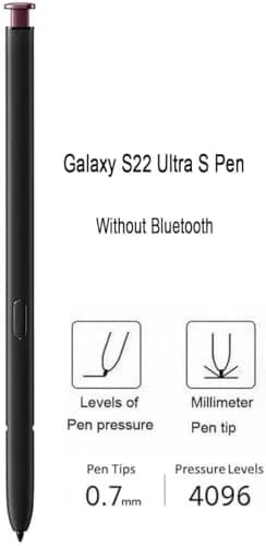Befzygwk Galaxy S22 Ultra Stylus Pen Replacement 0.7mm 4096 Pressure Levels | Burgundy thumbnail 4