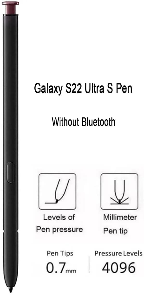 Befzygwk Galaxy S22 Ultra Stylus Pen Replacement 0.7mm 4096 Pressure Levels | Burgundy - view 4