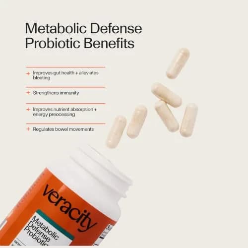Veracity Metabolic Defense Probiotic Supplement - 6 Strains | Digestive & Hormone Support for Women & Men thumbnail 2