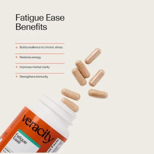 Veracity Selfcare Fatigue Ease Adrenal Support Supplement for Stress Resilience, 60 Capsules | Supports Cortisol & Energy thumbnail 2