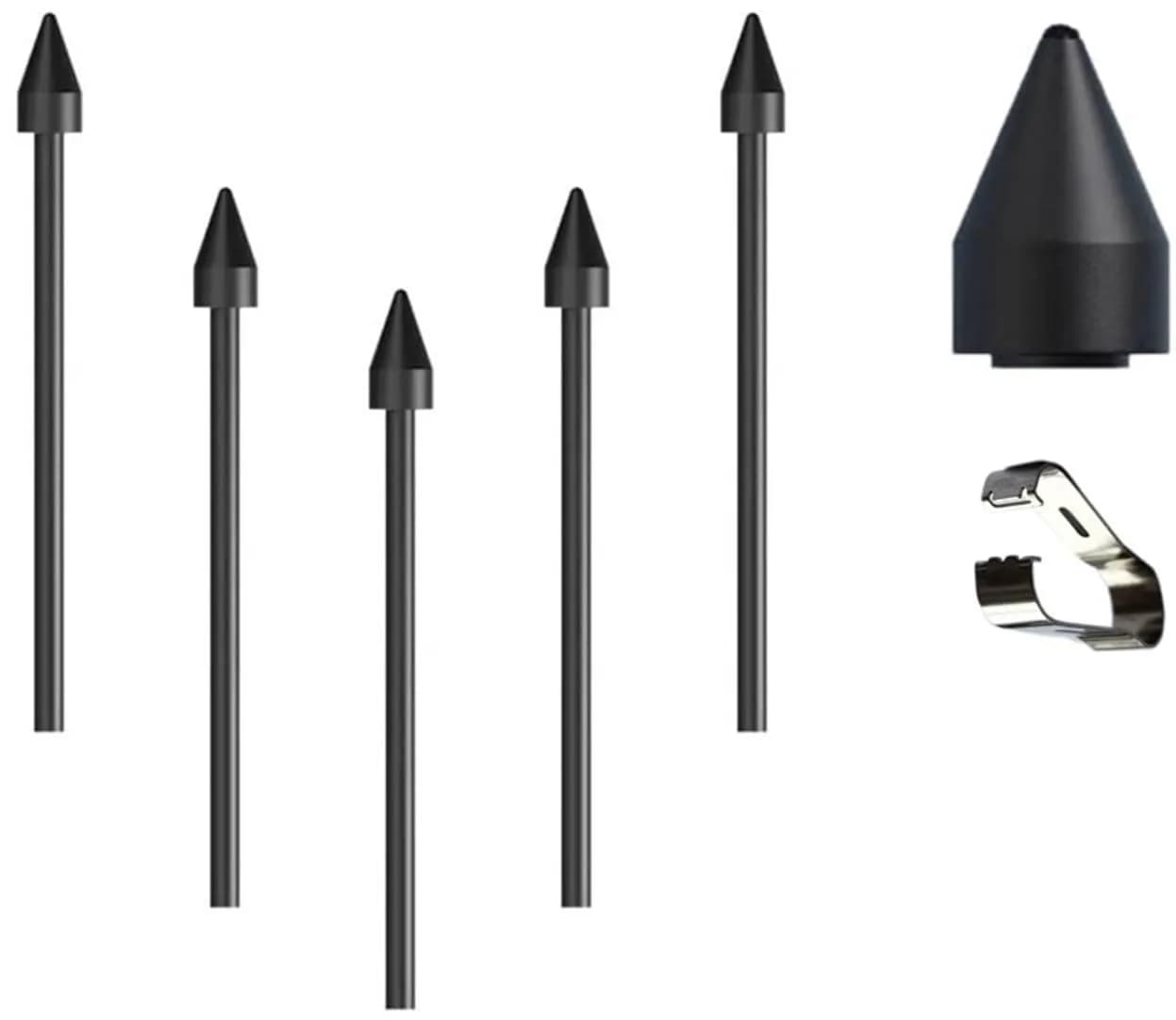 JMBTQ Stylus Pen Nibs for Samsung Galaxy Tab S8 Series - 5 Pack, 0.7mm Black — Tab S7