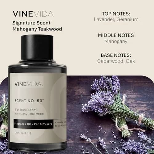 VINEVIDA Mahogany Teakwood Fragrance Oil 4 Fl Oz | Essential Oil Diffuser Refill & Room Spray thumbnail 2