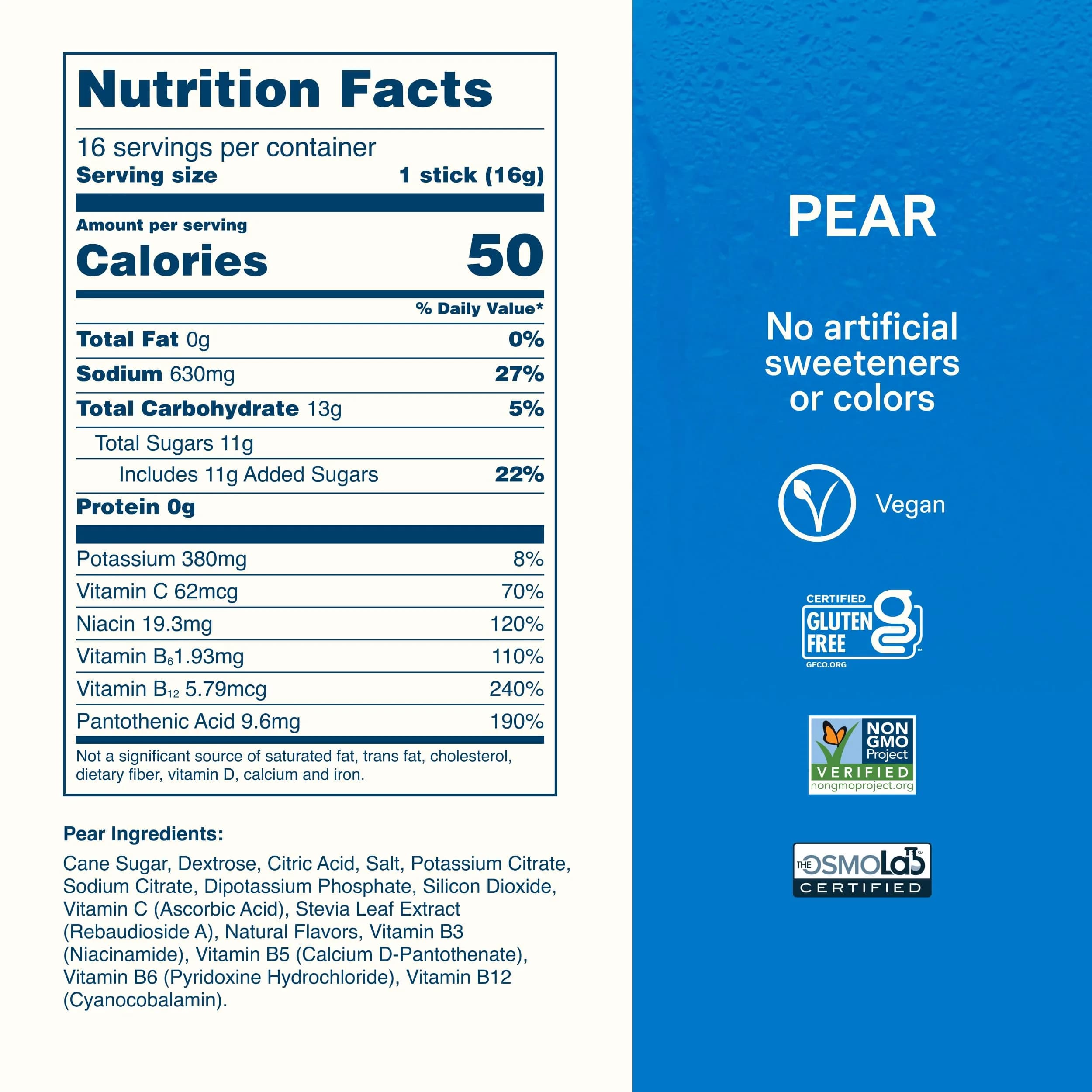 Liquid I.V. Hydration Electrolytes Pear 16 Count Stick Pack | Clinically Tested Hydration Faster Than Water - view 7