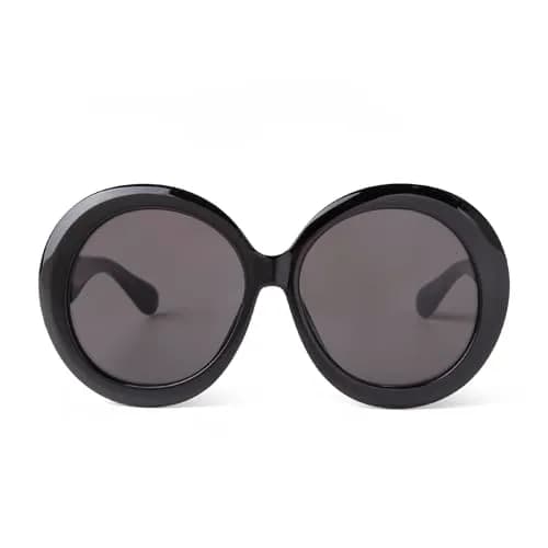 ADE WU Oversized Round Sunglasses for Women,Black Frame | 75mm UV400 Big Circle Shades thumbnail 1