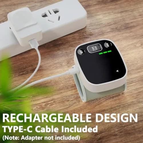 Oklar Automatic Wrist Blood Pressure Monitor | FDA Cleared Rechargeable BP Machine with Voice Broadcast & Dual User Mode thumbnail 5