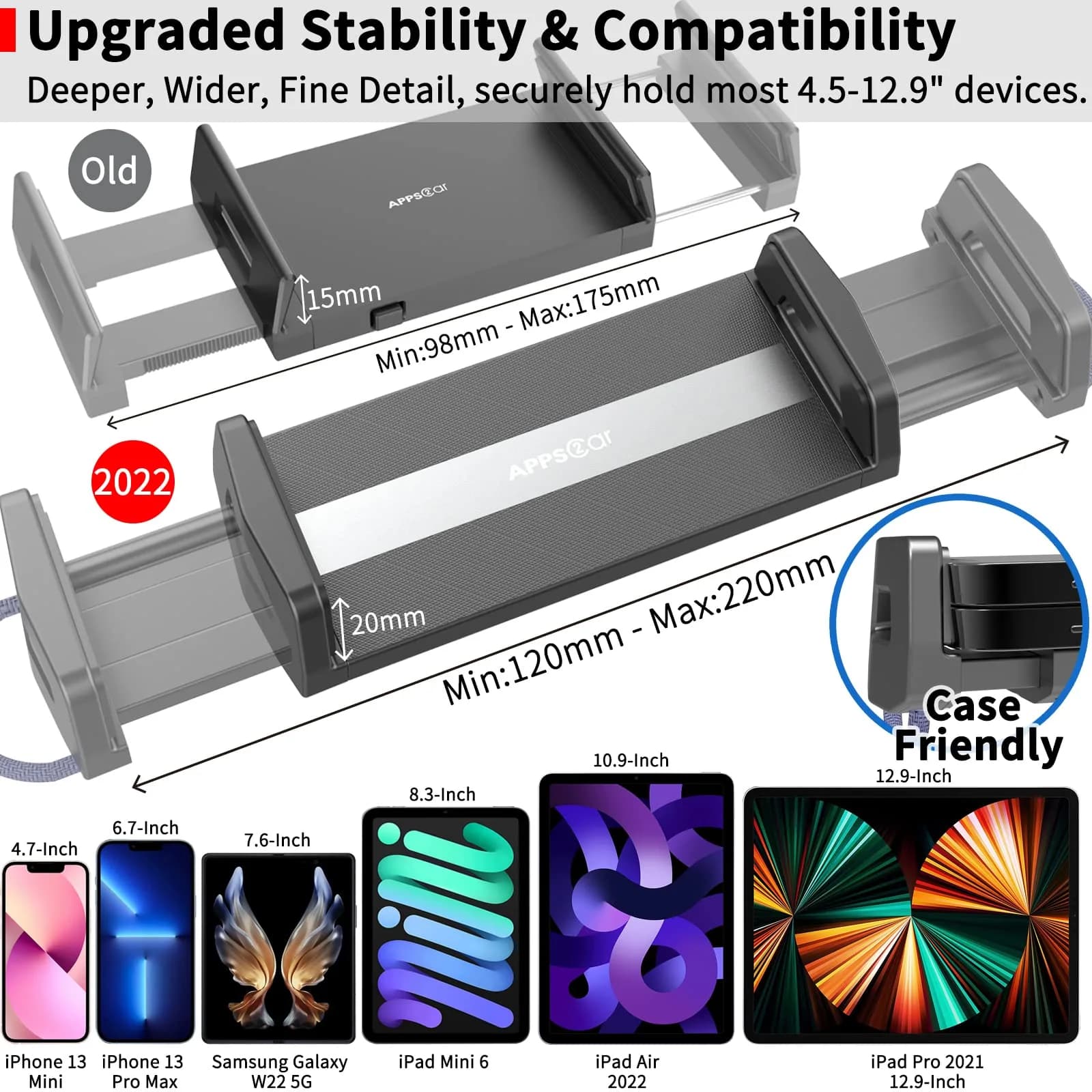 APPS2Car CD Slot Tablet Mount Holder for 4.7-13" Devices | Secure 360° Rotation for Road Trips - view 7