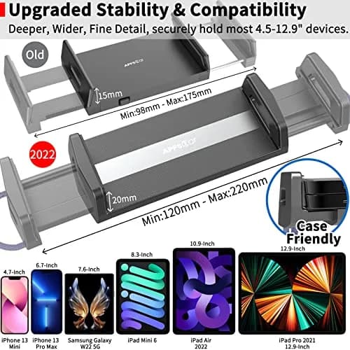 APPS2Car CD Slot Tablet Mount Holder for 4.7-13" Devices | Secure 360° Rotation for Road Trips thumbnail 7