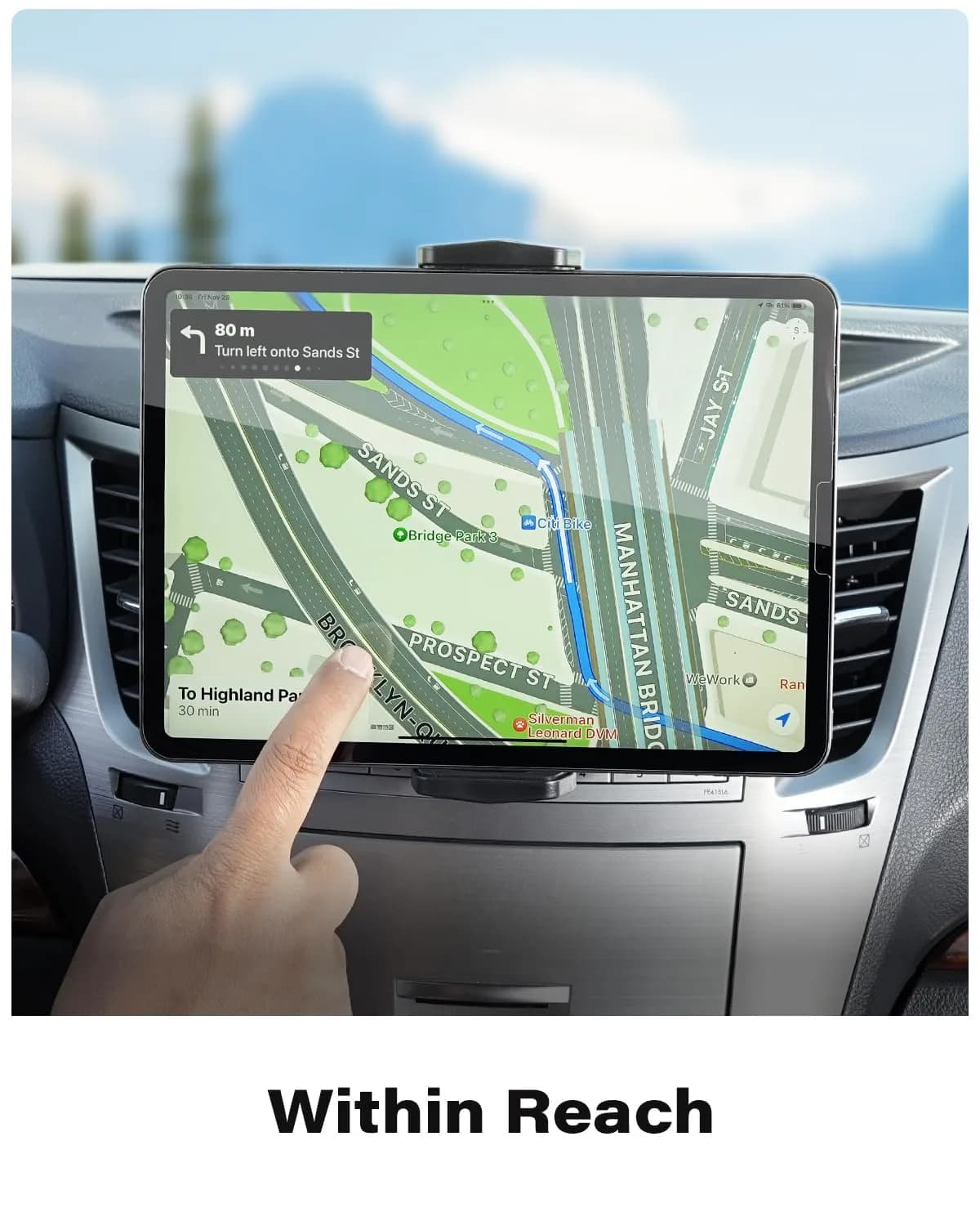 APPS2Car CD Slot Tablet Mount Holder for 4.7-13" Devices | Secure 360° Rotation for Road Trips - view 3