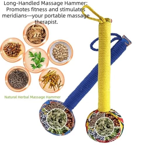APSWUDR Manual Back Massager Hammer 26 cm (10.24 Inch) | Traditional Mugwort Essence for Muscle Tension Relief thumbnail 2