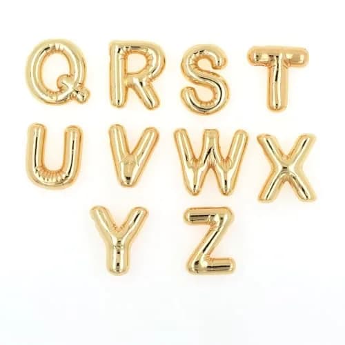 DIOWUS Bubble Letter Necklace for Women, 18k Gold Plated, Alphabet Pendant, 40.6-81.3cm | Stylish Gift thumbnail 4