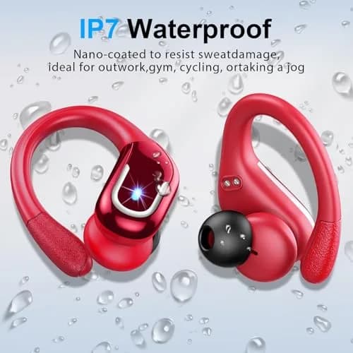 Ltinist Wireless Earbud 75Hrs Bluetooth 5.4 Waterproof IP7 Earphones with ENC Noise Canceling Mics, Deep Bass, Earhooks for Android, iOS, Workout, Gym thumbnail 5