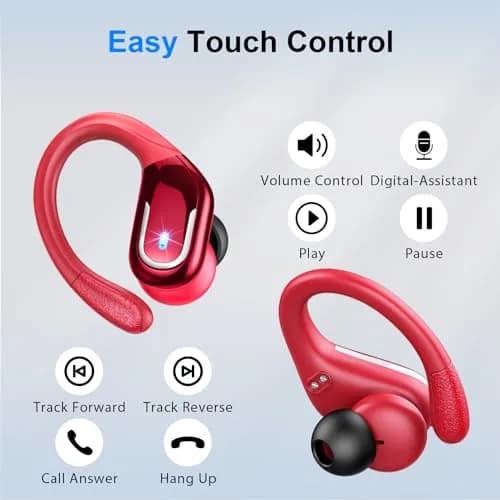 Ltinist Wireless Earbud 75Hrs Bluetooth 5.4 Waterproof IP7 Earphones with ENC Noise Canceling Mics, Deep Bass, Earhooks for Android, iOS, Workout, Gym thumbnail 6