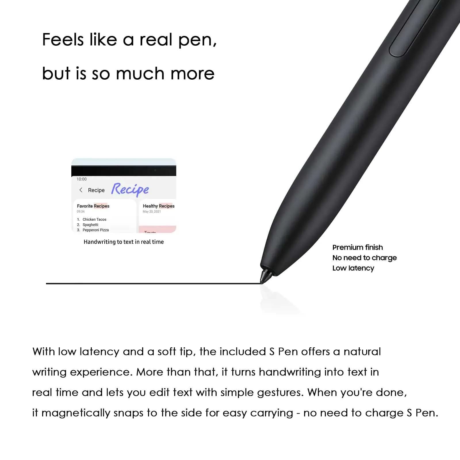 CaoXiong Black Stylus Pen for Samsung Galaxy Tab S7 FE | 4096 Pressure Sensitivity - view 2