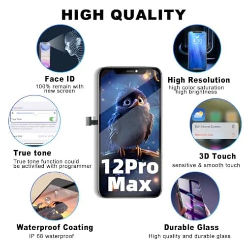 SIMDOG Screen Replacement LCD Frame Display for iPhone 12 Pro Max 6.7" | Full HD & True Tone Support thumbnail 4