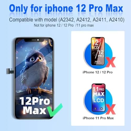 SIMDOG Screen Replacement LCD Frame Display for iPhone 12 Pro Max 6.7" | Full HD & True Tone Support thumbnail 2