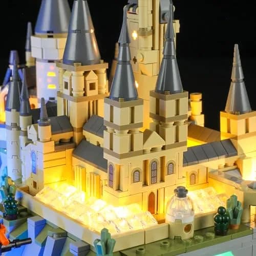 BRIKSMAX Light Kit Compatible with LEGO Hogwarts Castle and Grounds | LED Lighting for Model Sets (4.72 in x 6.69 in x 2.17 in) thumbnail 5