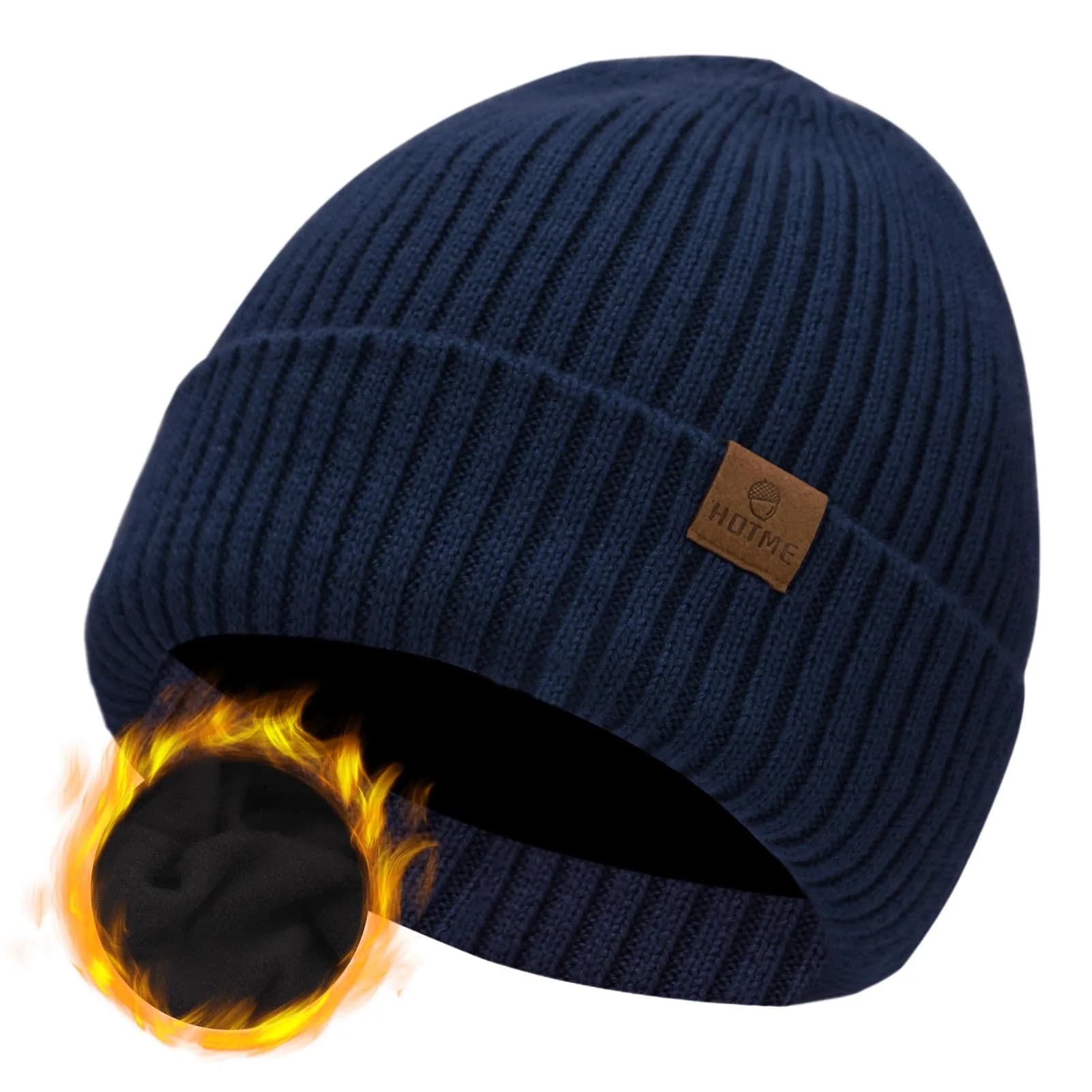 ZTL Merino Wool Beanie Hat for Men Women | Thick Warm Fleece Lined Knit Winter Hat