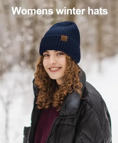 ZTL Merino Wool Beanie Hat for Men Women | Thick Warm Fleece Lined Knit Winter Hat thumbnail 4