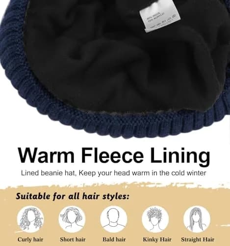 ZTL Merino Wool Beanie Hat for Men Women | Thick Warm Fleece Lined Knit Winter Hat thumbnail 5