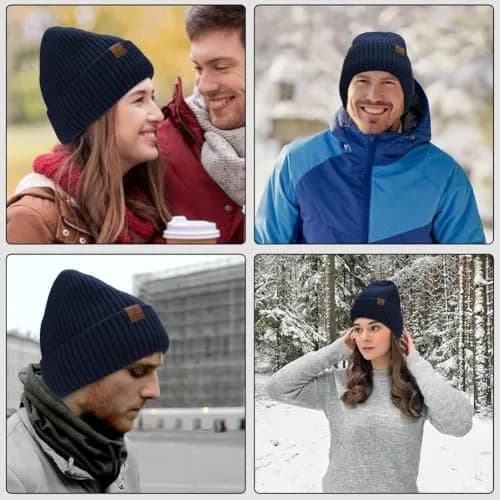 ZTL Merino Wool Beanie Hat for Men Women | Thick Warm Fleece Lined Knit Winter Hat thumbnail 7