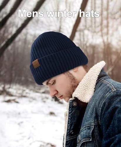 ZTL Merino Wool Beanie Hat for Men Women | Thick Warm Fleece Lined Knit Winter Hat thumbnail 3