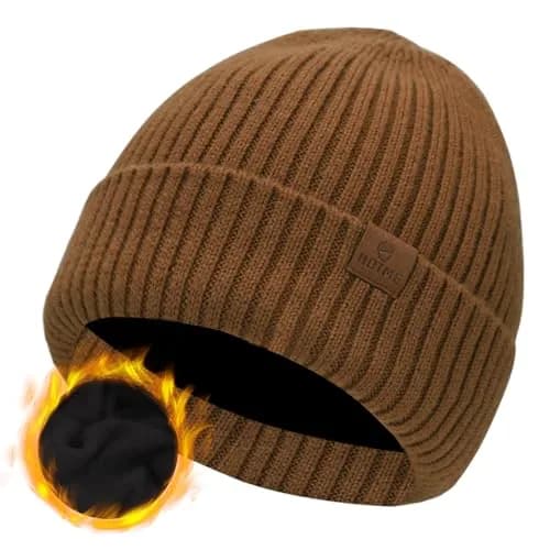 ZTL Merino Wool Beanie Hat for Men Women | Thick Warm Fleece Lined Knit Winter Hat thumbnail 1