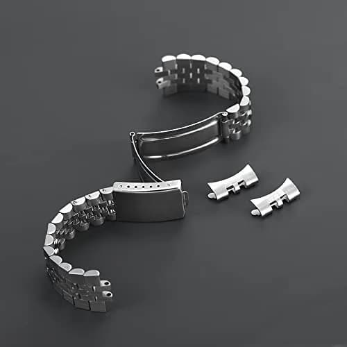 TOMIYOY 20mm Jubilee Stainless Steel Watch Band | Solid 316L Metal Strap for RLX SKX Style Watches thumbnail 2