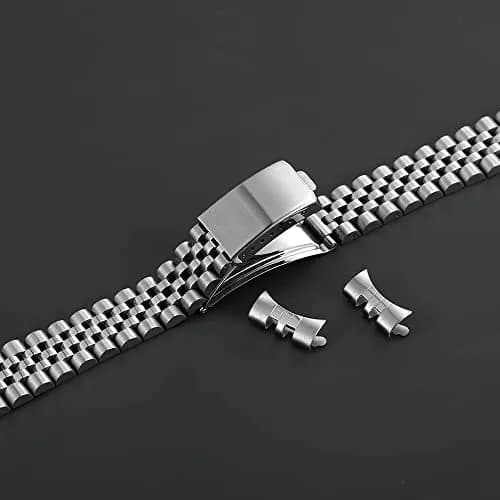 TOMIYOY 20mm Jubilee Stainless Steel Watch Band | Solid 316L Metal Strap for RLX SKX Style Watches thumbnail 3