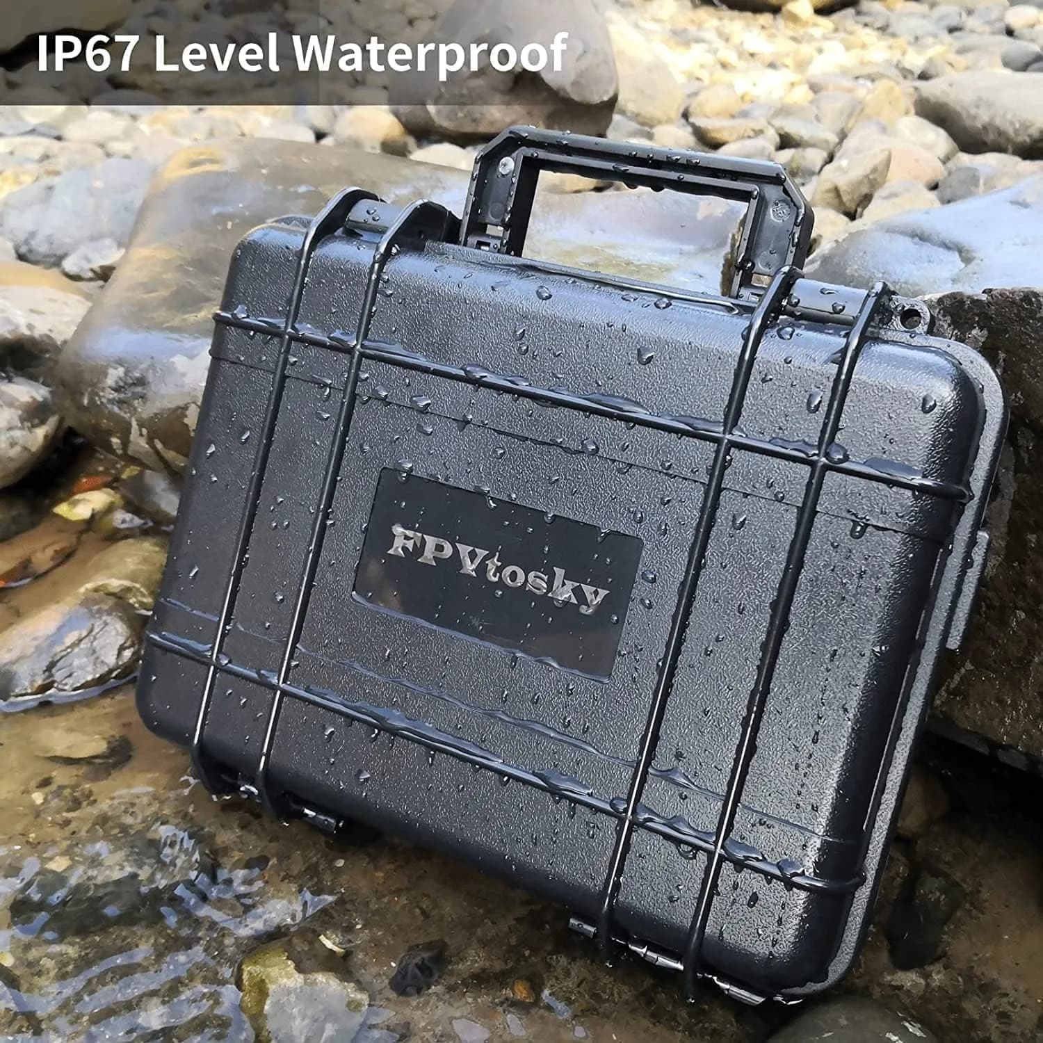 FPVtosky Hard Case for DJI Mini 4 Pro/Mini 3 Pro & RC 2 Controller, Waterproof Travel Case 34cm (13.19in) | Protects Drone & Accessories - view 5