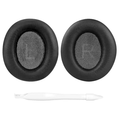 GEEKRIA Black Replacement Ear Pads for Anker Soundcore Space Q45 Life Q45 A3040 | 10.5 x 9.4 cm (4.1 x 3.7 in) thumbnail 3