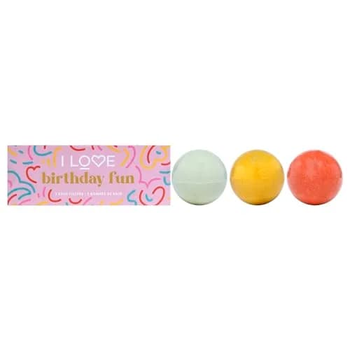 I LOVE Special Moments Birthday Fun Bath Fizzer Pack - Shea Butter Bath Bombs Set - 3 pc | Hydrating, Fragrant Spa Gift for Women thumbnail 1