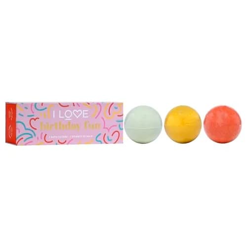 I LOVE Special Moments Birthday Fun Bath Fizzer Pack - Shea Butter Bath Bombs Set - 3 pc | Hydrating, Fragrant Spa Gift for Women thumbnail 3
