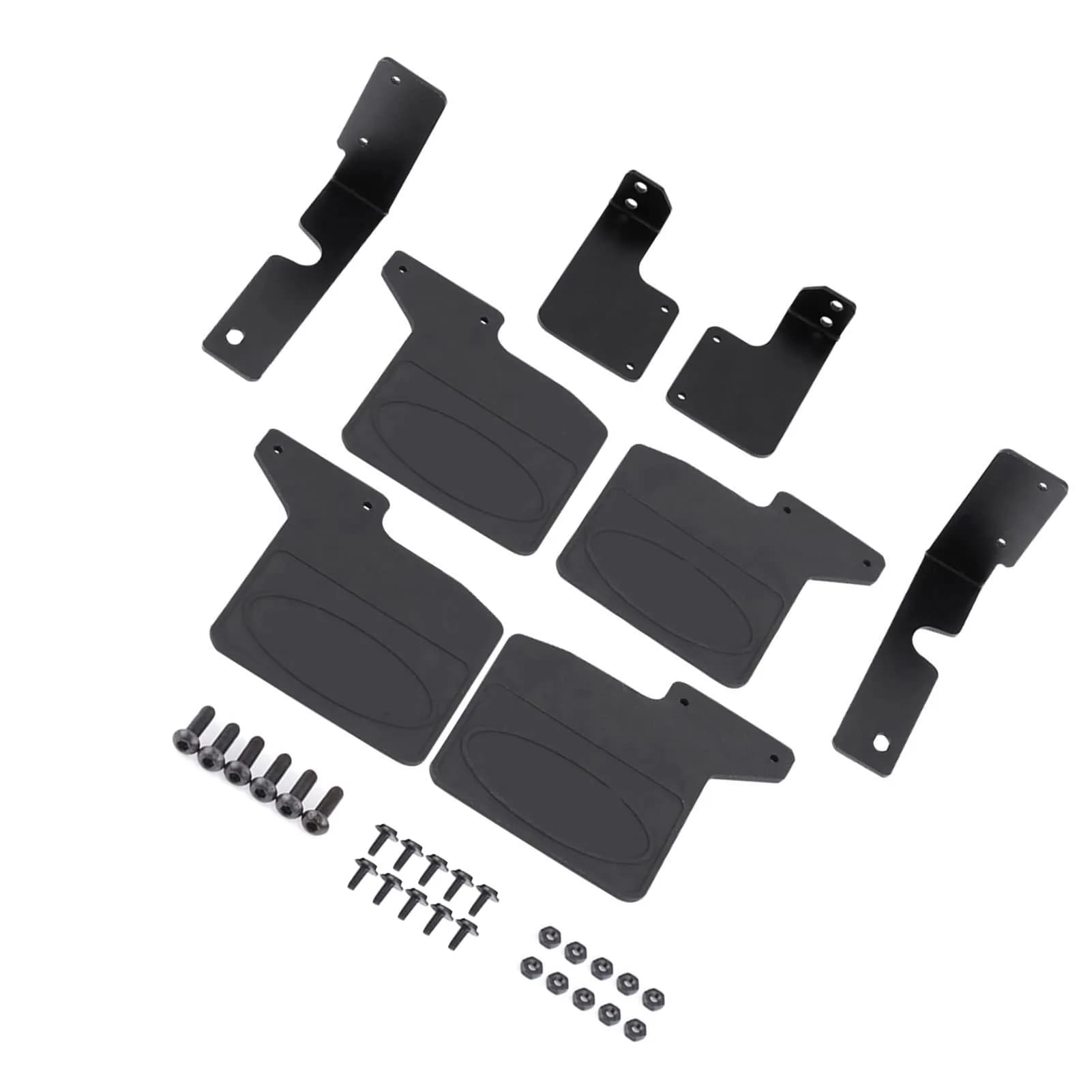 Oumefar RC Car Mud Flaps -4 1/10 Scale Rubber & Metal Accessories | Realistic & Durable