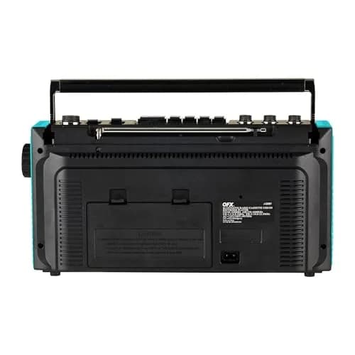 QFX Retro Bluetooth Boombox Cassette Tape Player Recorder J-220BT Aqua | Portable AM/FM/SW Radio & USB MP3 Player thumbnail 6