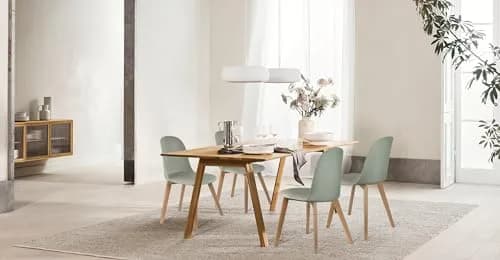 2xhome Modern Armless Dining Chair Plastic Shell Seat with Wooden Legs | Indoor or Outdoor Use | Home Kitchen Patio, Green thumbnail 9