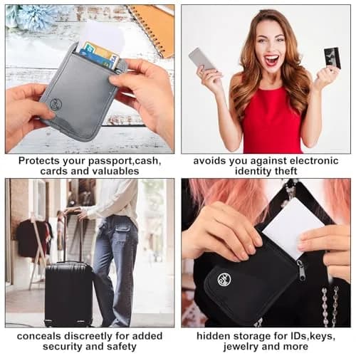 Paterr RFID Protected Stash Pouch Clip-On Anti-Theft Belt Wallet 13 cm (5.12 inches) 2-Pack | Secure Travel Money Organizer thumbnail 2