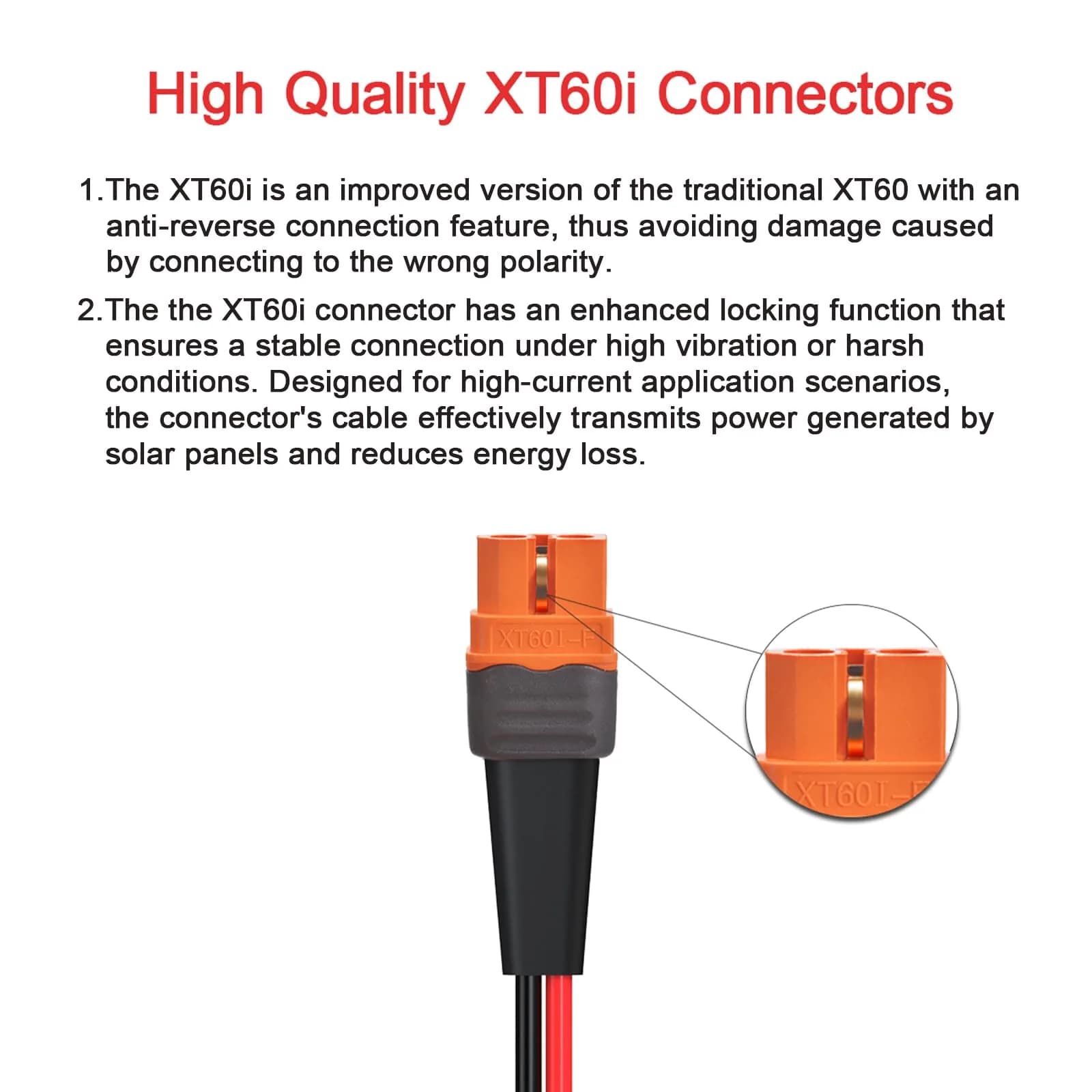 ELFCULB 10AWG Solar to XT60i Cable - 35FT | Connect Solar Panels to Power Stations - view 2