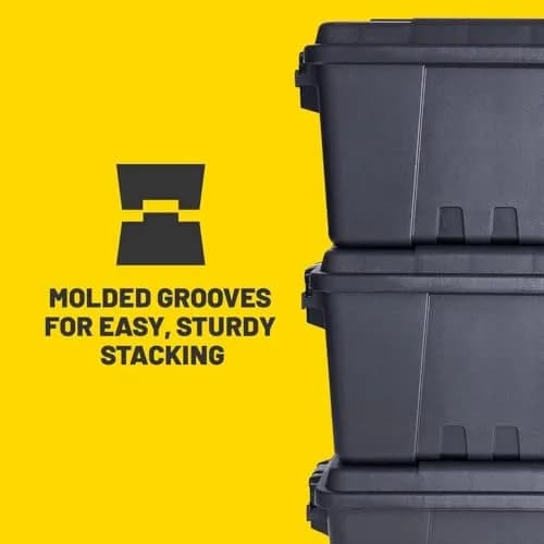 Plano Storage Trunks Medium - 3 Pack | Solid Charcoal Stackable Storage thumbnail 5