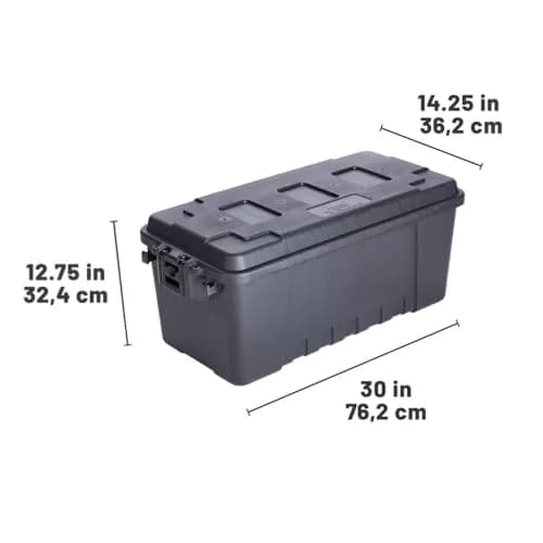 Plano Storage Trunks Medium - 3 Pack | Solid Charcoal Stackable Storage thumbnail 3