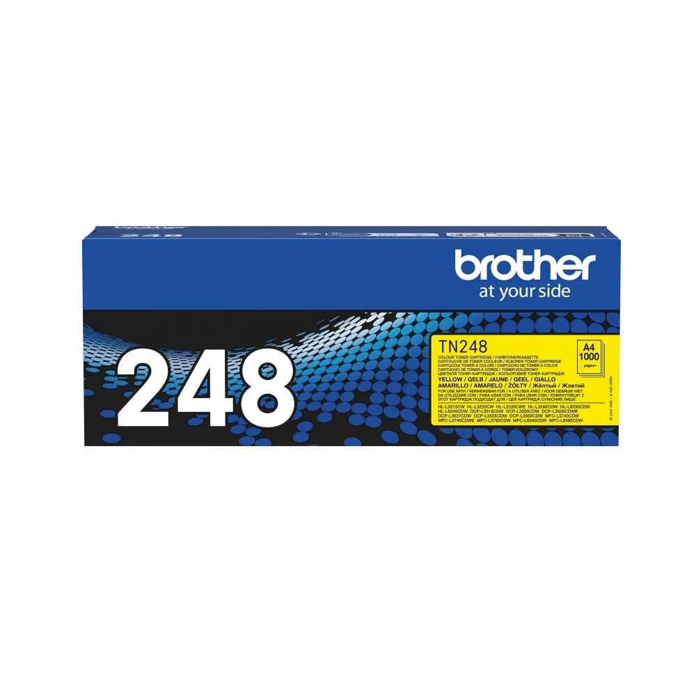 Brother TN-248Y Laser Toner Cartridge Yellow | Original for Brother Printers (600g, 1 Piece) — yellow / std