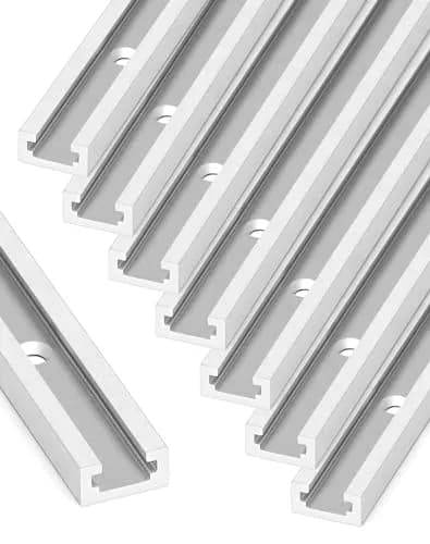 QWORK Aluminum T Track 48 Inch (121.9 cm) - 8 Pack | Universal Double Cut Profile for Woodworking thumbnail 4