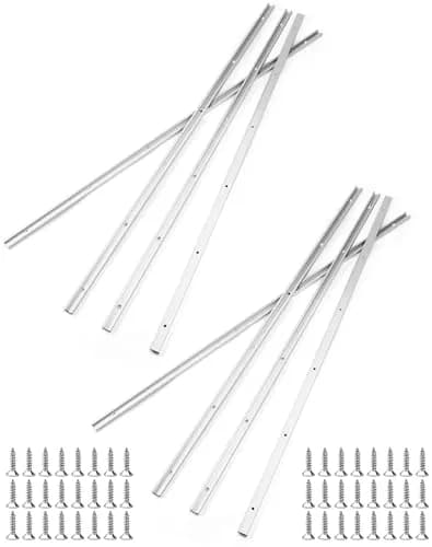 QWORK Aluminum T Track 48 Inch (121.9 cm) - 8 Pack | Universal Double Cut Profile for Woodworking thumbnail 1